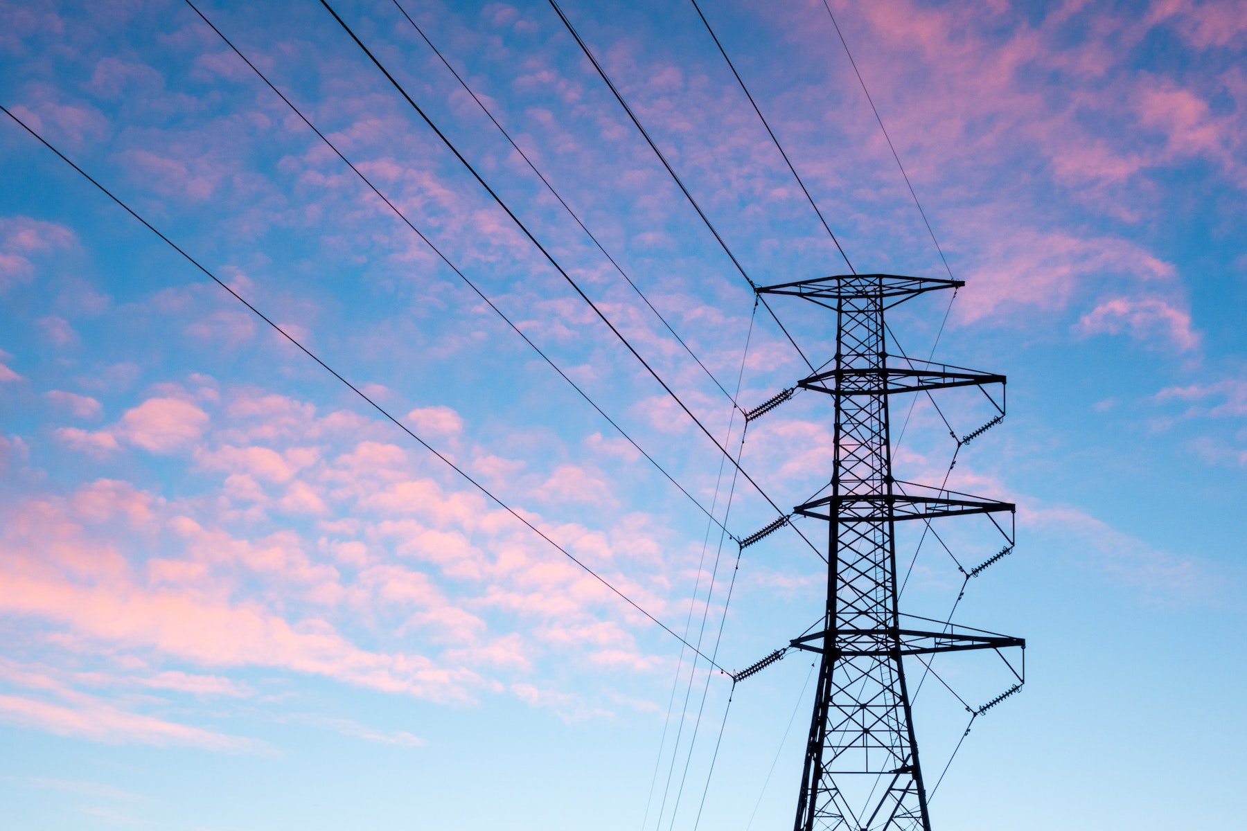 transmission line sunset